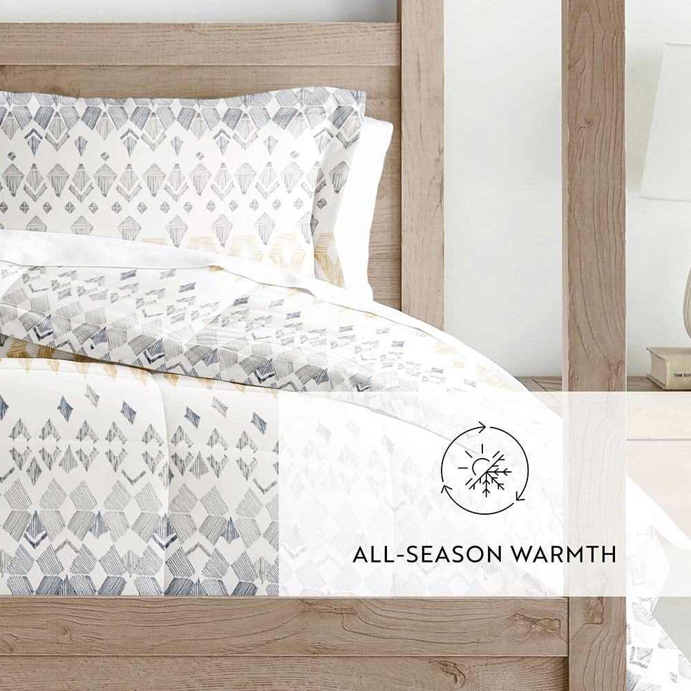 Mayan Stamp Down-Alternative Comforter Set (Sale) - Linens And Hutch