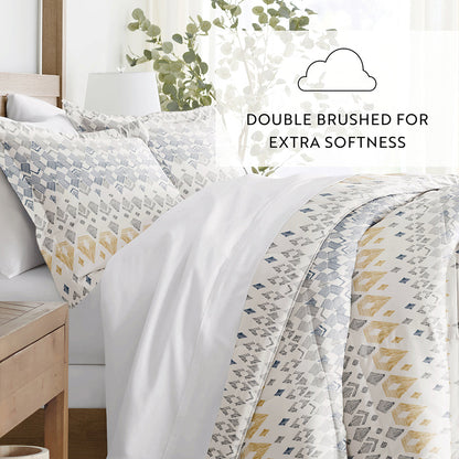 Mayan Stamp Down-Alternative Comforter Set (Sale) - Linens And Hutch