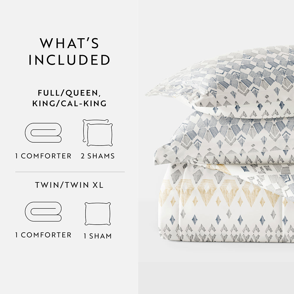 Mayan Stamp Down-Alternative Comforter Set (Sale) - Linens And Hutch