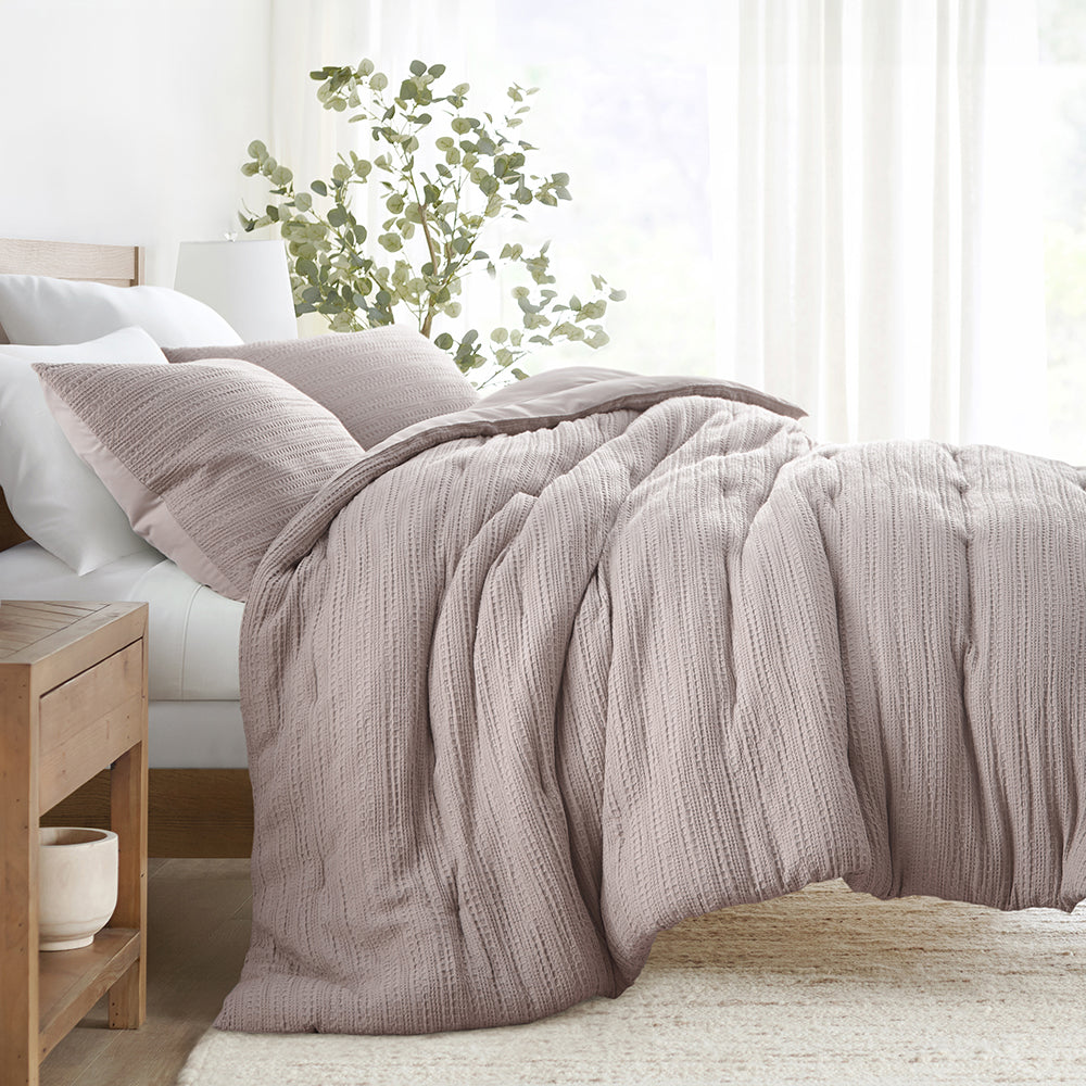 Waffle Textured Down Alternative Comforter Set | Linens & Hutch ...