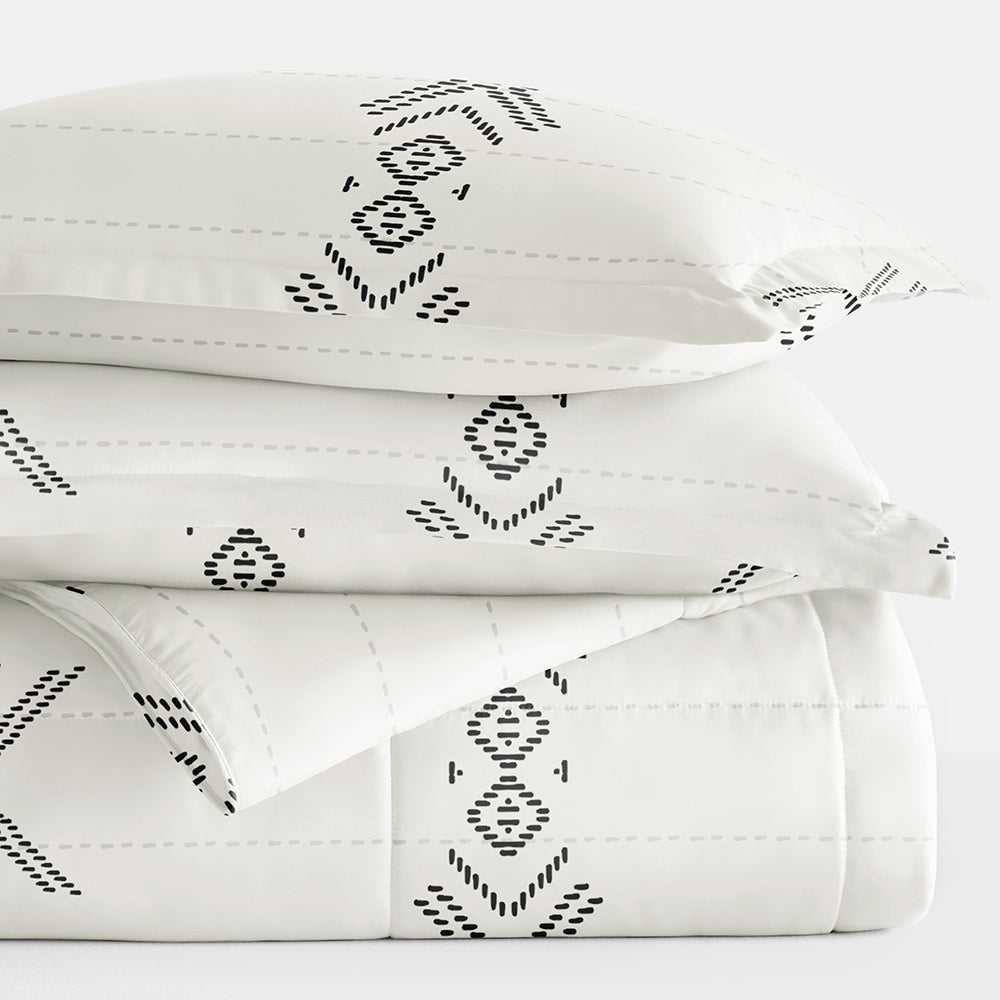 Urban Stitch Patterned Down-Alternative Comforter Set (Sale) - Linens And Hutch