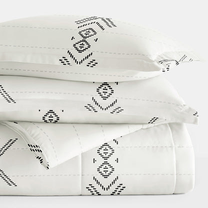 Urban Stitch Patterned Down-Alternative Comforter Set (Sale) - Linens And Hutch