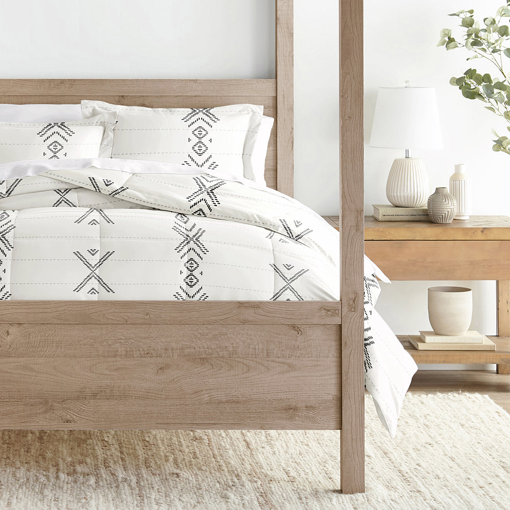 Urban Stitch Patterned Down-Alternative Comforter Set (Sale) - Linens And Hutch