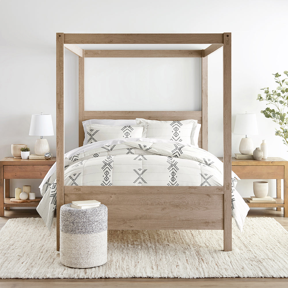 Urban Stitch Patterned Down-Alternative Comforter Set (Sale) - Linens And Hutch