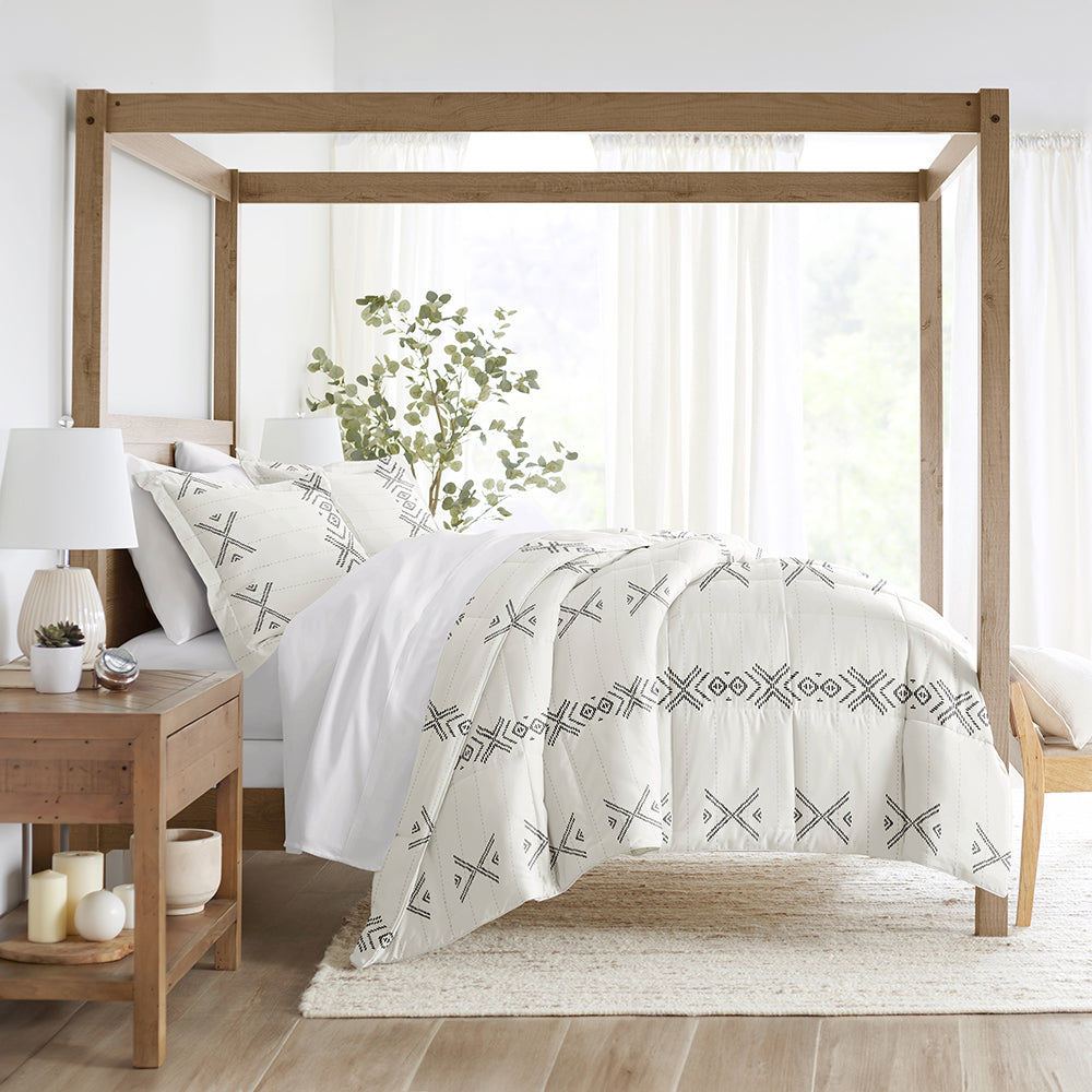 Urban Stitch Patterned Down-Alternative Comforter Set (Sale) - Linens And Hutch