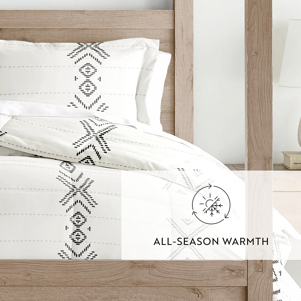 Urban Stitch Patterned Down-Alternative Comforter Set (Sale) - Linens And Hutch