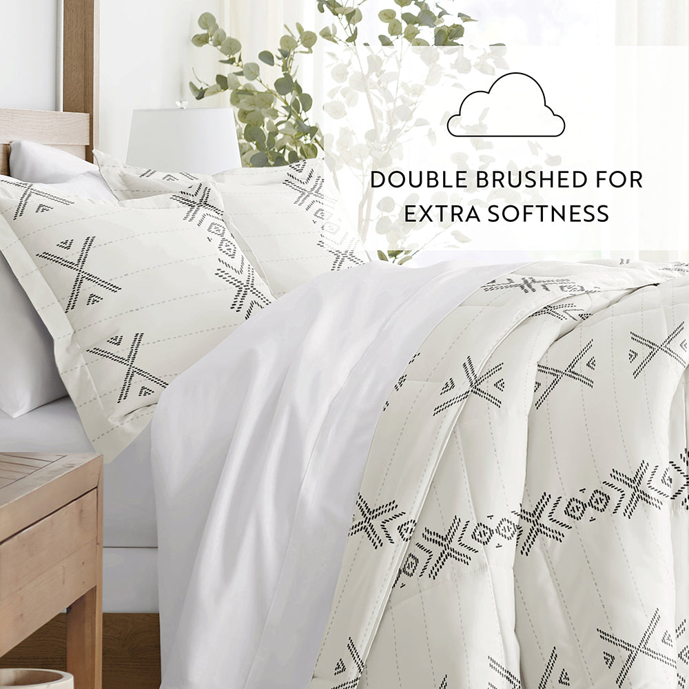 Urban Stitch Patterned Down-Alternative Comforter Set (Sale) - Linens And Hutch