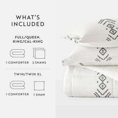 Urban Stitch Patterned Down-Alternative Comforter Set (Sale) - Linens And Hutch