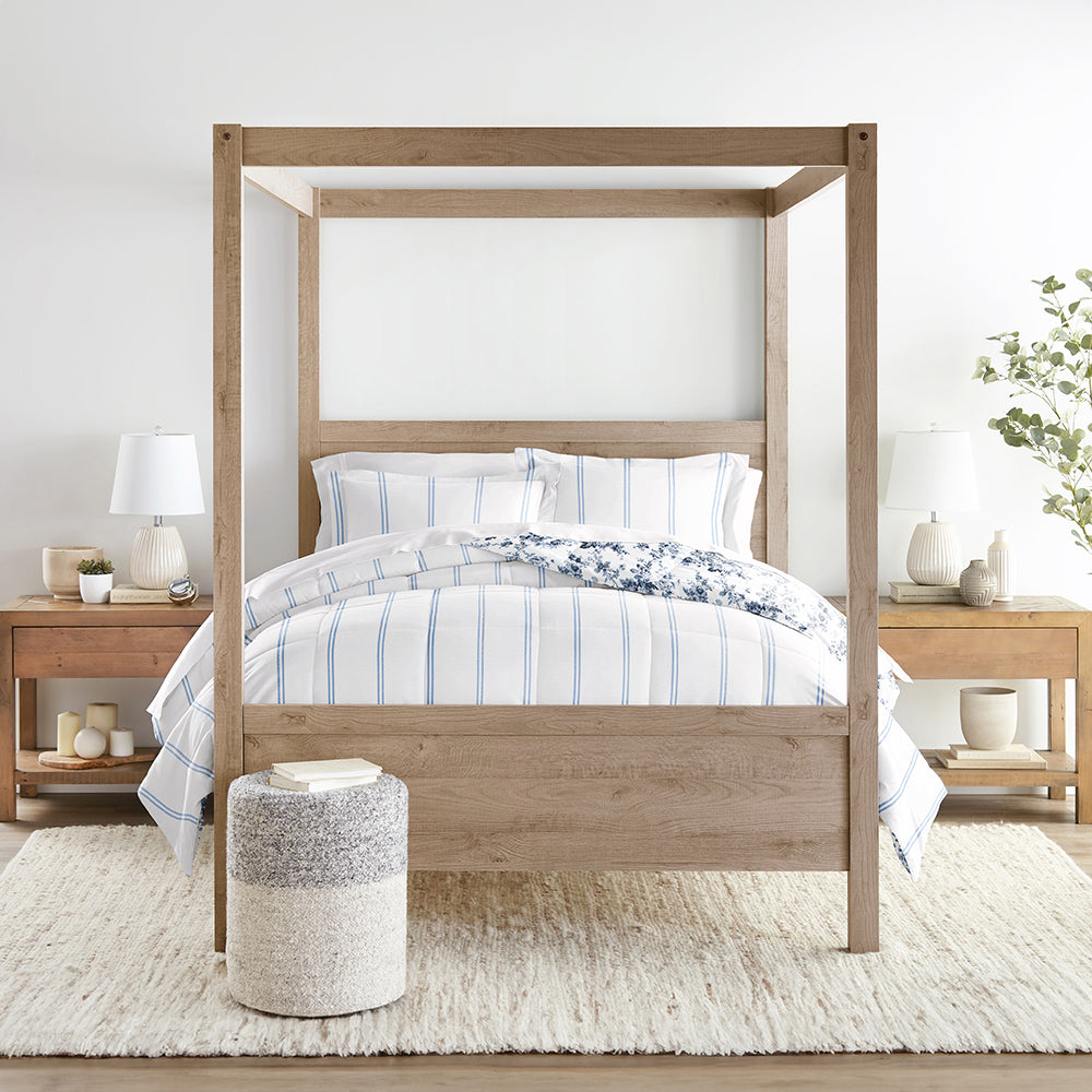 Cabbage Rose Reversible Down-Alternative Comforter Set (Sale) - Linens And Hutch
