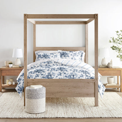 Cabbage Rose Reversible Down-Alternative Comforter Set (Sale) - Linens And Hutch