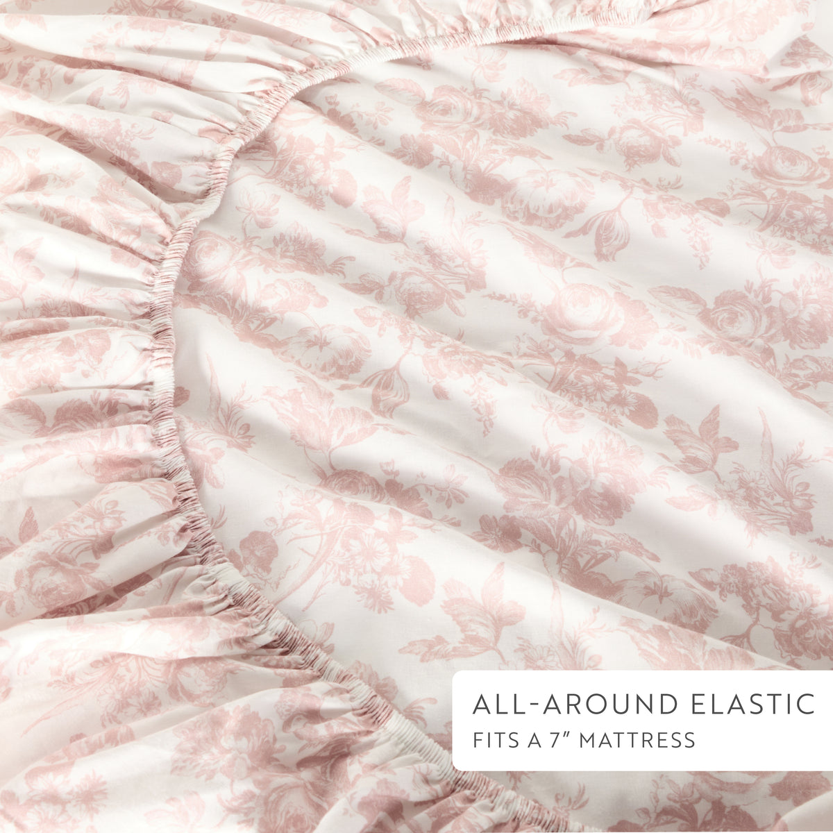 1 Organic Cotton Percale Baby Cabbage Rose Whisper Fitted Crib Sheet