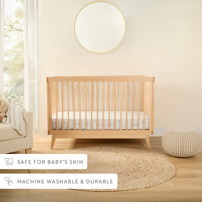 1 Organic Cotton Percale Baby Cuddle Clouds Fitted Crib Sheet