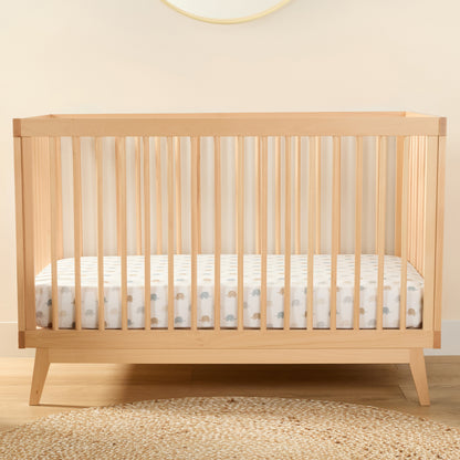 1 Organic Cotton Percale Tiny Tusks & Tails Fitted Crib Sheet