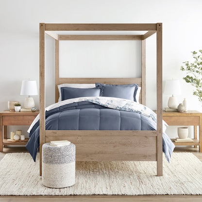 Bamboo Leaves Reversible Down-Alternative Comforter Set (Sale) - Linens And Hutch