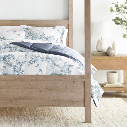 Bamboo Leaves Reversible Down-Alternative Comforter Set (Sale) - Linens And Hutch