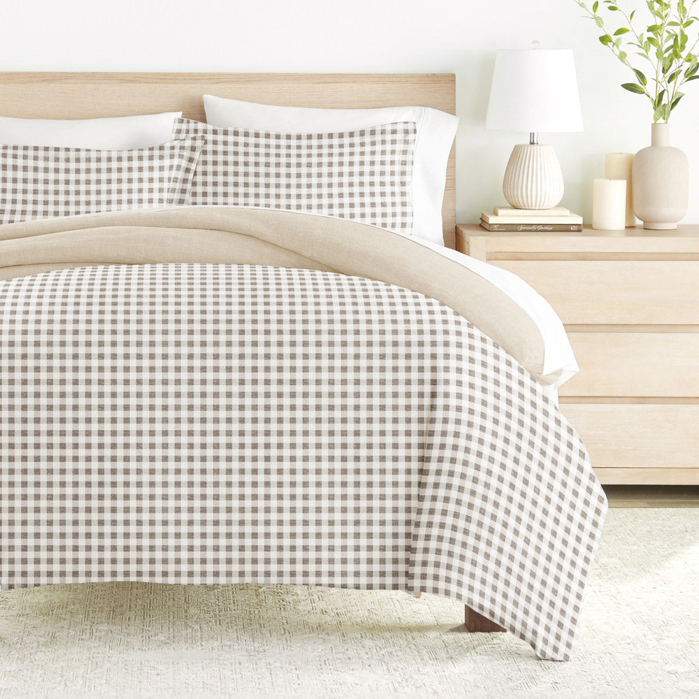 Check Pattern Bed Linen Gingham Check Pattern Reversible Duvet Cover Set – Linens And Hutch