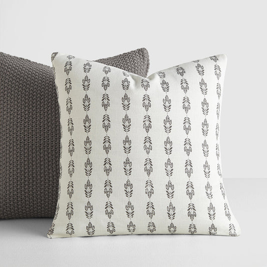 2-Pack Seed Stitch Knit With Folk Leaves Décor Throw Pillows (Sale) - Linens And Hutch