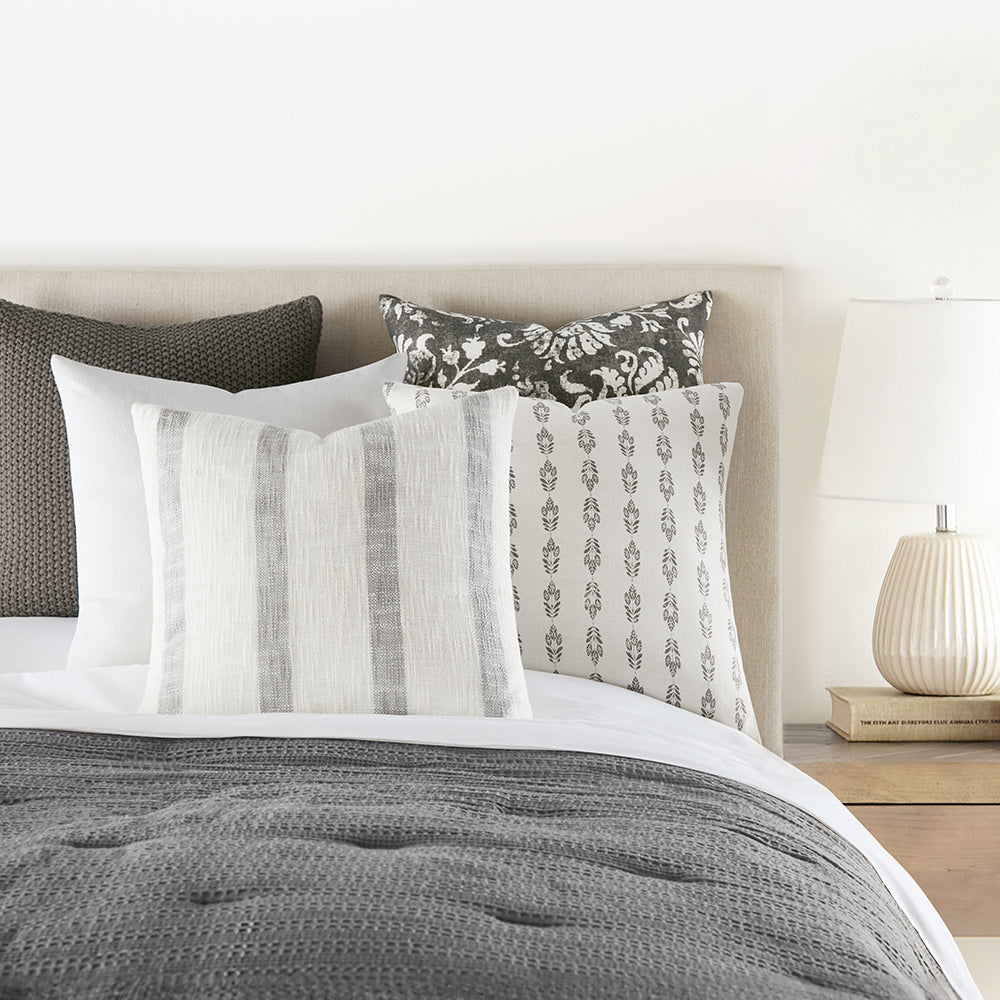 2-Pack Seed Stitch Knit With Folk Leaves Décor Throw Pillows (Sale) - Linens And Hutch