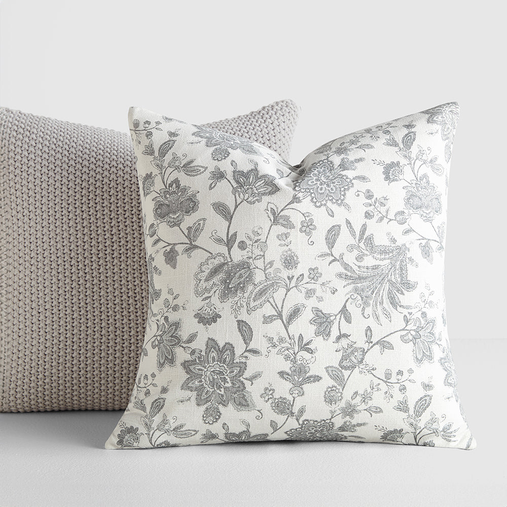 2-Pack Seed Stitch Knit With Jacobean Décor Throw Pillows (Sale) - Linens And Hutch