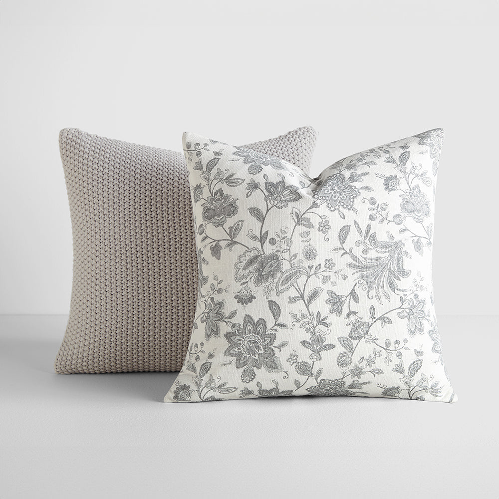 2-Pack Seed Stitch Knit With Jacobean Décor Throw Pillows (Sale) - Linens And Hutch