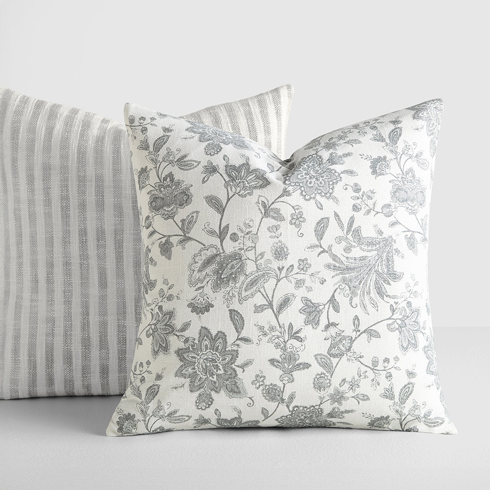 2-Pack Yarn-Dyed Bengal Stripe / Jacobean Décor Throw Pillows (Sale) - Linens And Hutch