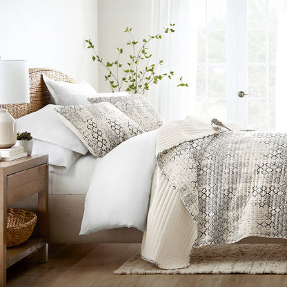 Distressed Aztec Reversible Quilted Coverlet Set (Sale) - Linens And Hutch