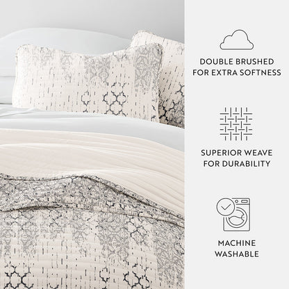 Distressed Aztec Reversible Quilted Coverlet Set (Sale) - Linens And Hutch