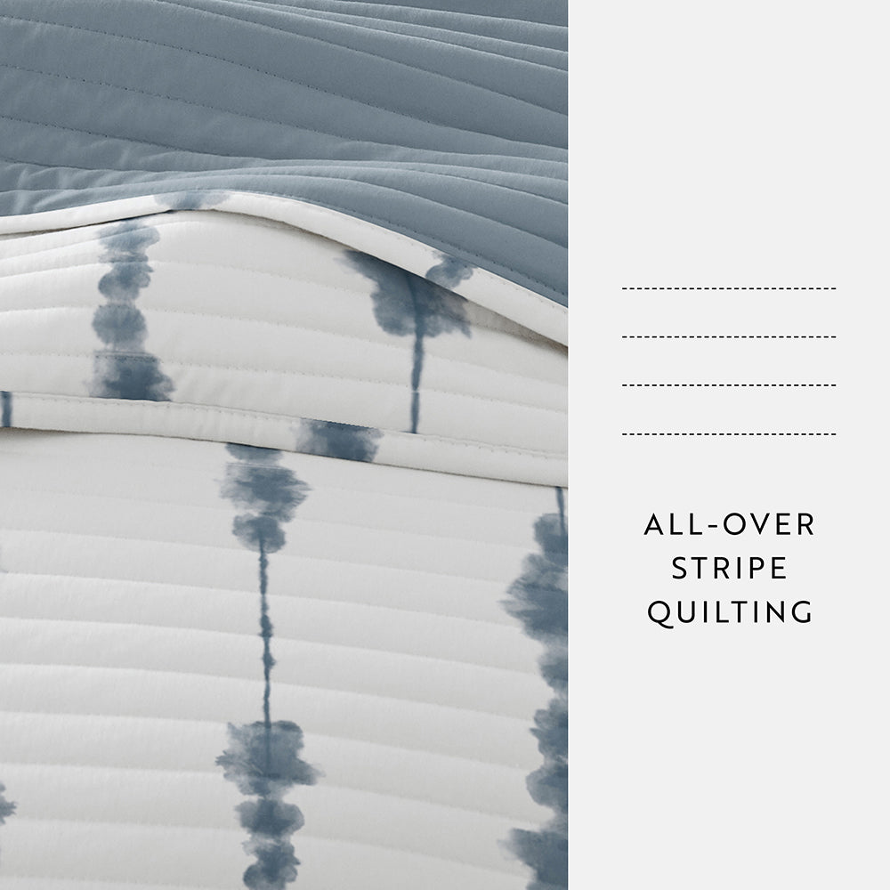 Shibori Reversible Quilted Coverlet Set (Sale) - Linens And Hutch