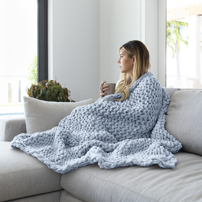 The range chunky knit throw hotsell