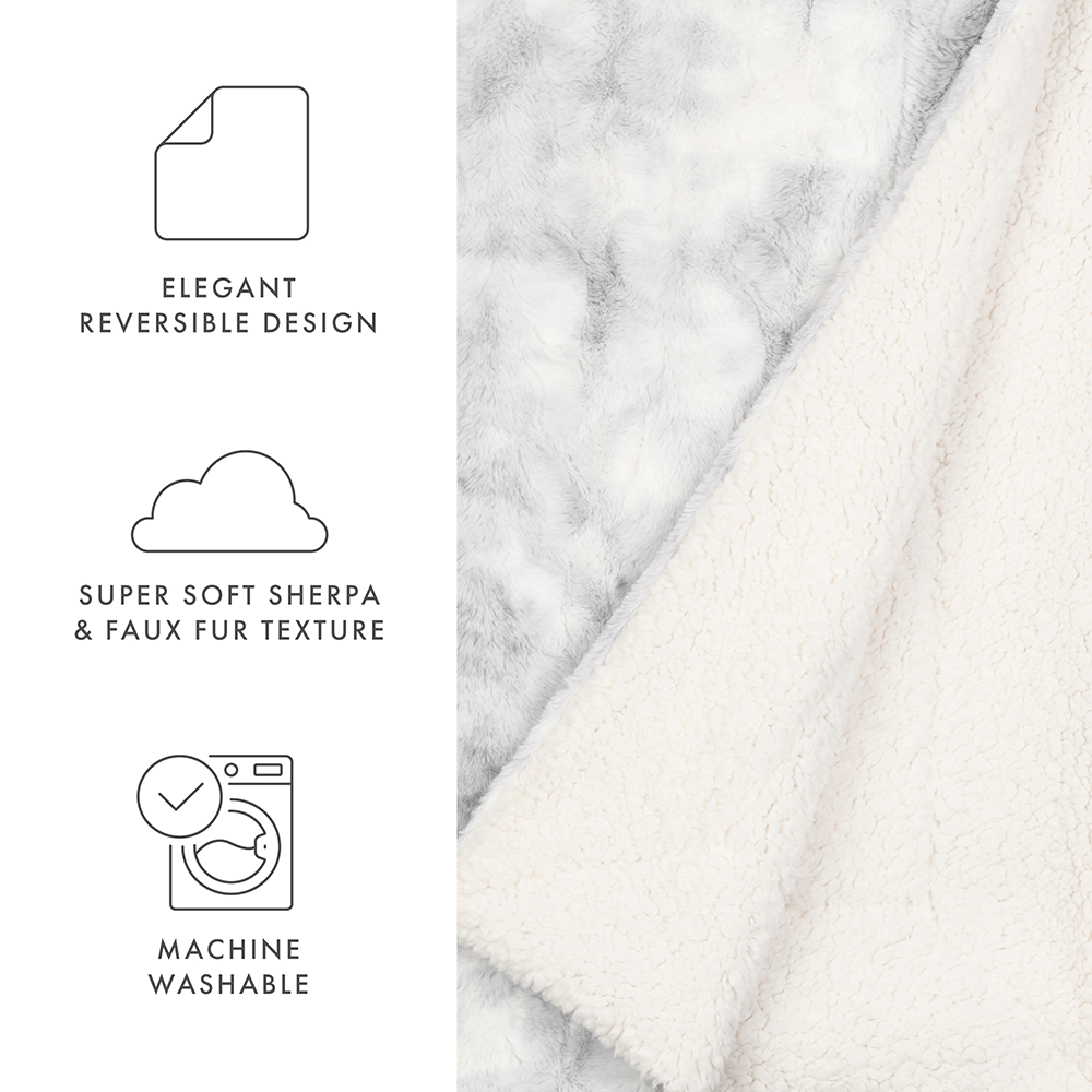 Faux Fur Tie Dye Throw Blanket (Sale) - Linens And Hutch