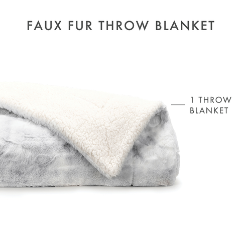 Faux Fur Tie Dye Throw Blanket
