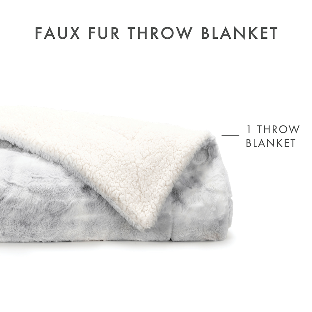 Faux Fur Tie Dye Throw Blanket (Sale) - Linens And Hutch