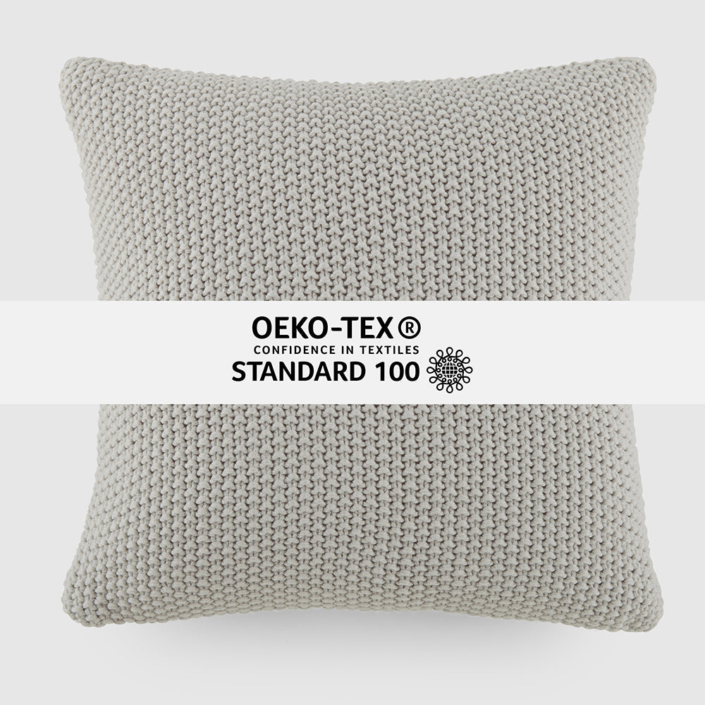 Seed Stitch Knit Throw Pillow Cover and Insert (Sale) - Linens And Hutch