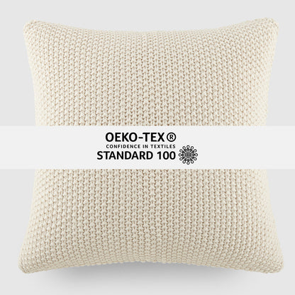Seed Stitch Knit Throw Pillow Cover and Insert (Sale) - Linens And Hutch