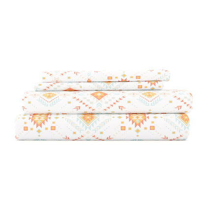 Aztec Dreams Pattern 4-Piece Sheet Set (Sale) - Linens And Hutch