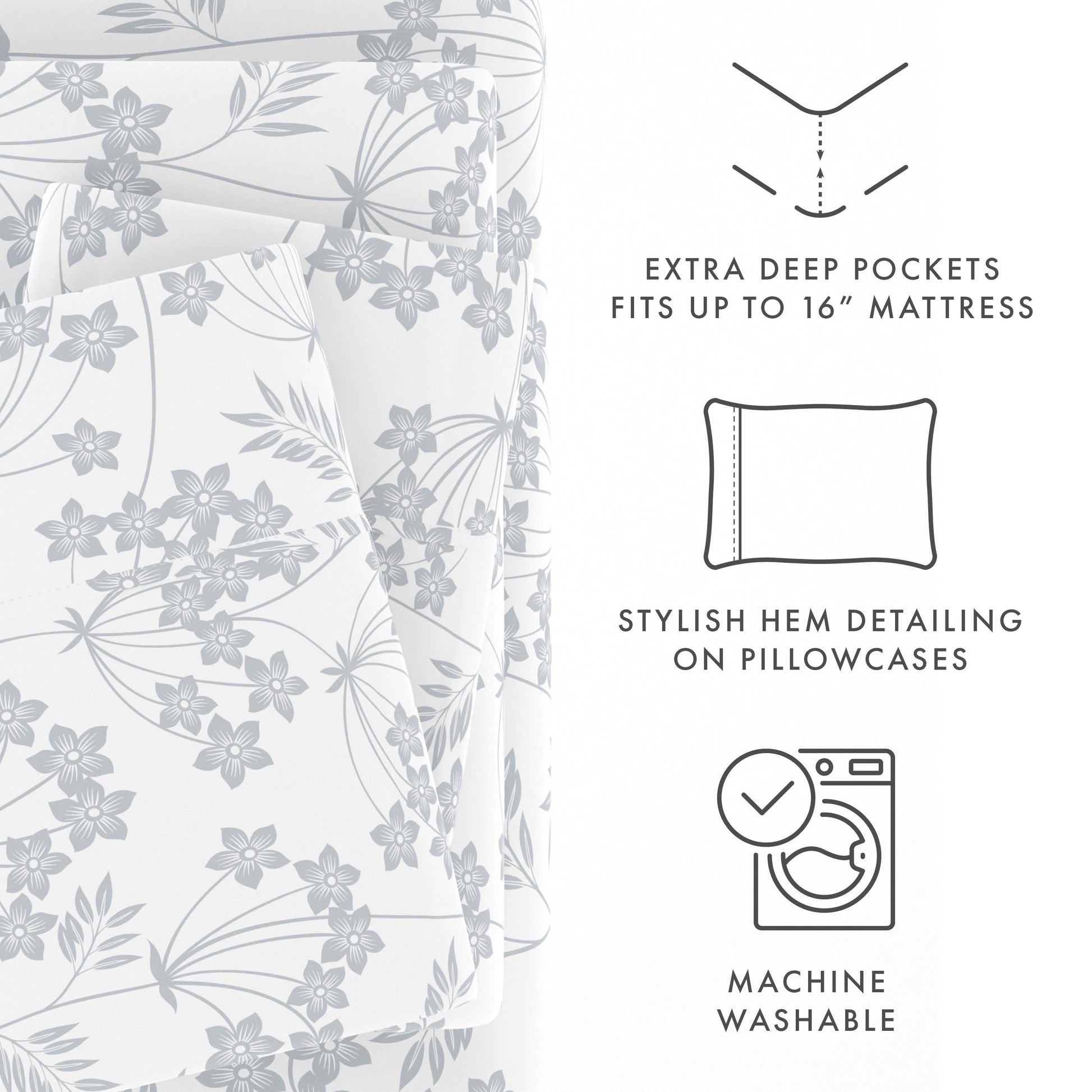 Chantilly Lace Style Pattern 4-Piece Sheet Set (Sale) - Linens And Hutch