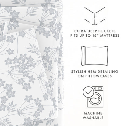 Chantilly Lace Style Pattern 4-Piece Sheet Set (Sale) - Linens And Hutch