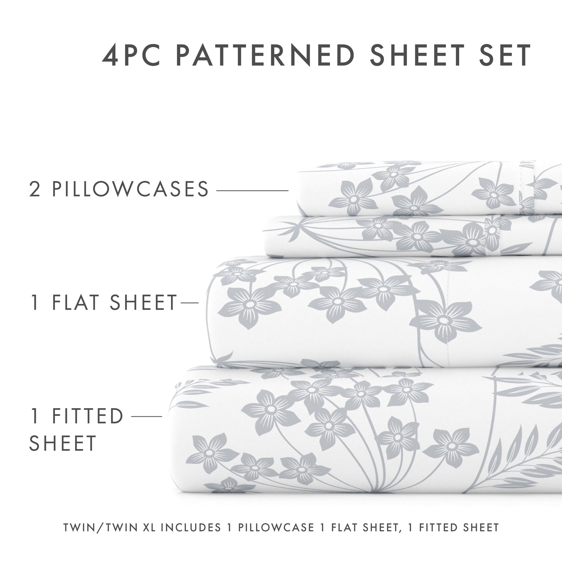Chantilly Lace Style Pattern 4-Piece Sheet Set (Sale) - Linens And Hutch