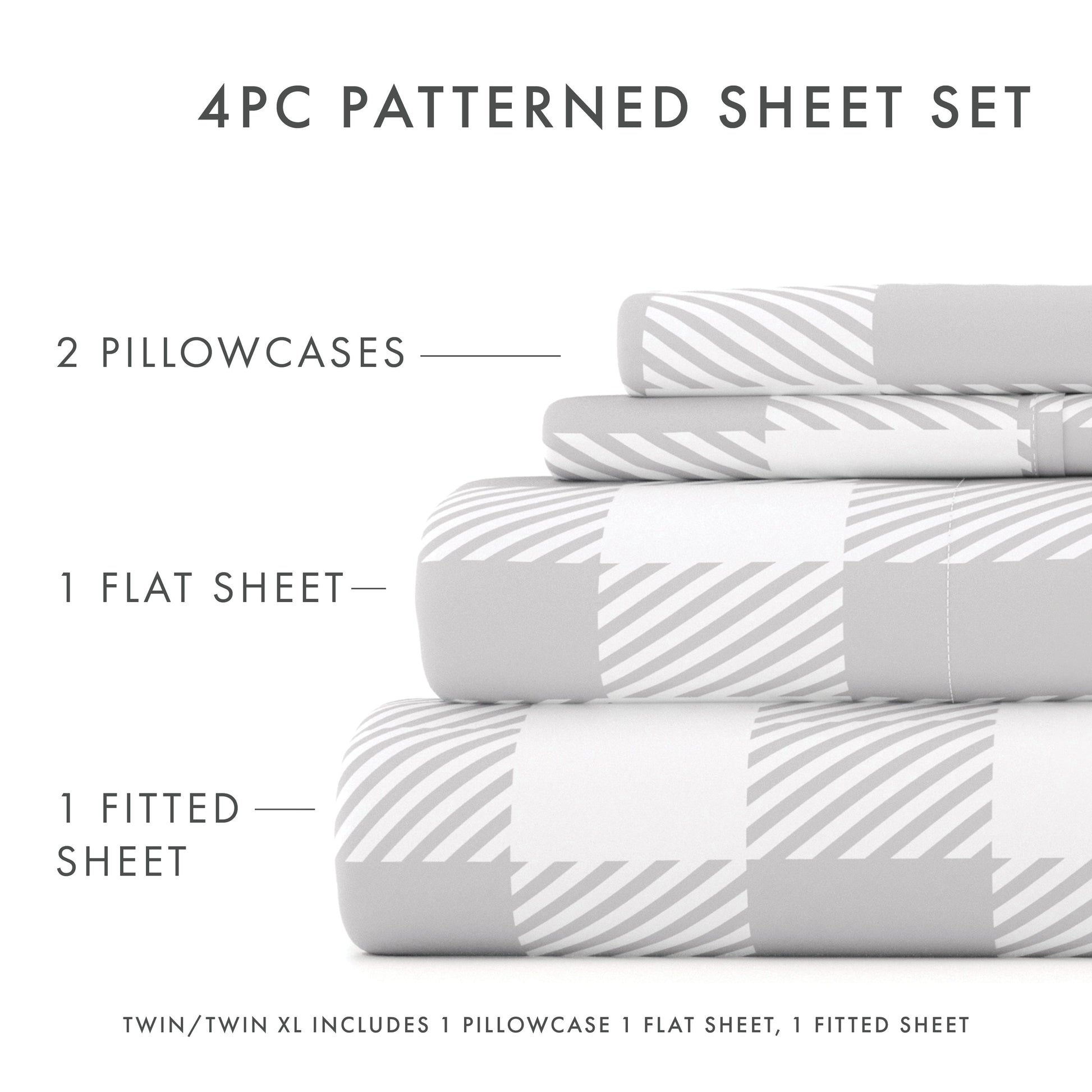 Country Plaid Pattern 4-Piece Sheet Set (Sale) - Linens And Hutch