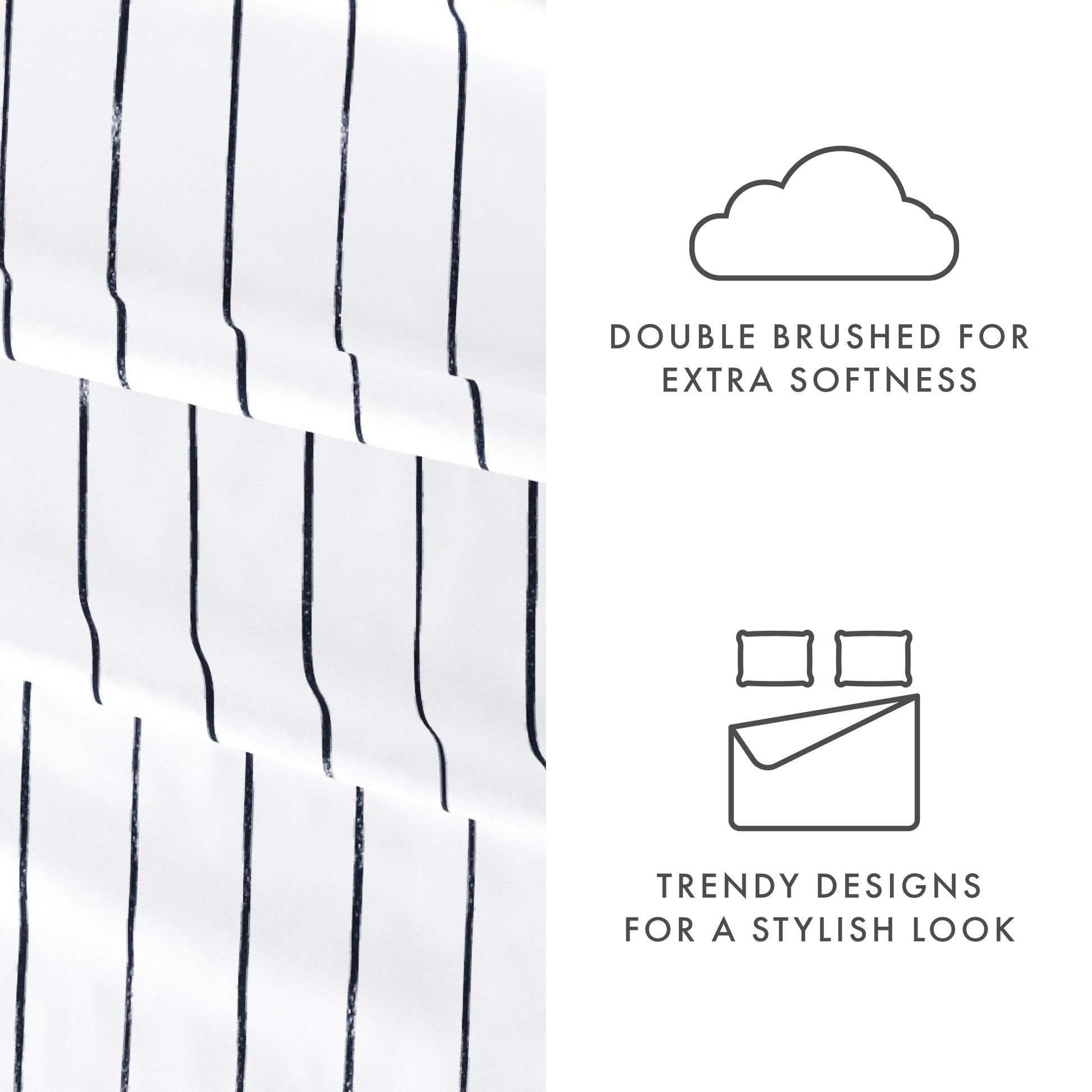 Distressed Field Stripe Pattern 4-Piece Sheet Set (Sale) - Linens And Hutch