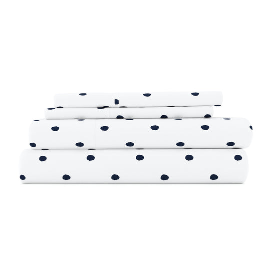 Dots Pattern 4-Piece Sheet Set (Sale) - Linens And Hutch