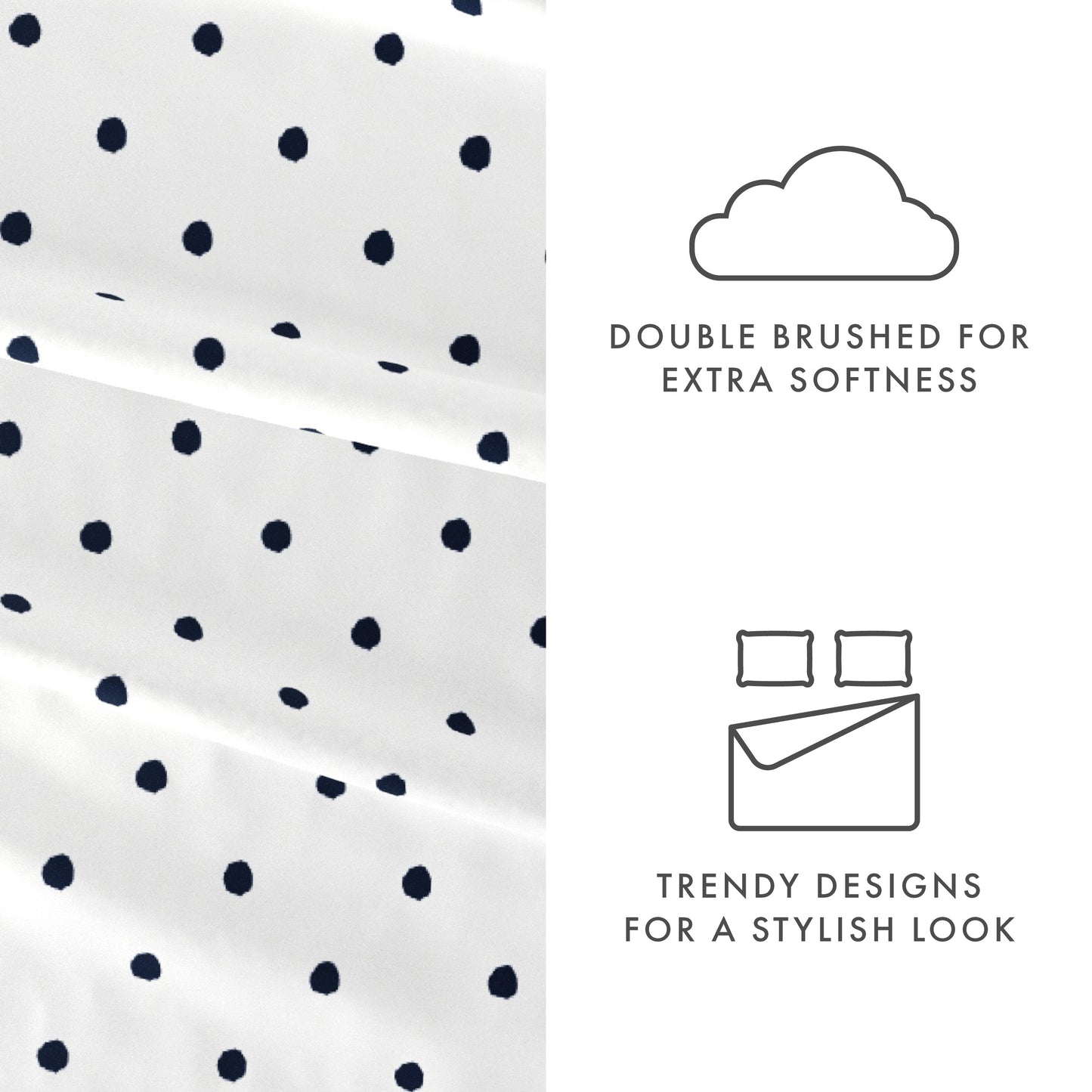 Dots Pattern 4-Piece Sheet Set (Sale) - Linens And Hutch