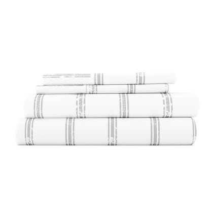 Distressed Line Pattern 4-Piece Sheet Set (Sale) - Linens And Hutch