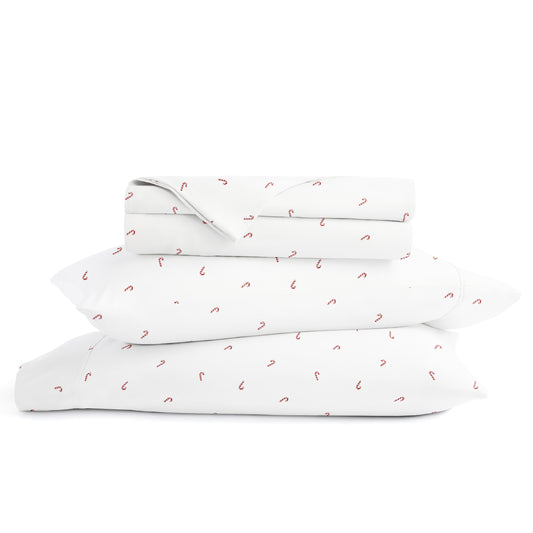 1 Candy Cane Patterned 4-Piece Sheet Set