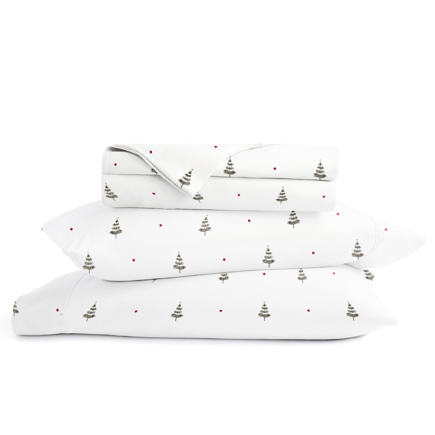 Christmas Tree Patterned 4-Piece Sheet Set