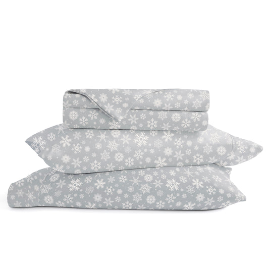 1 Let It Snow Patterned 4-Piece Sheet Set