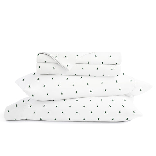 1 Pine Tree Patterned 4-Piece Sheet Set