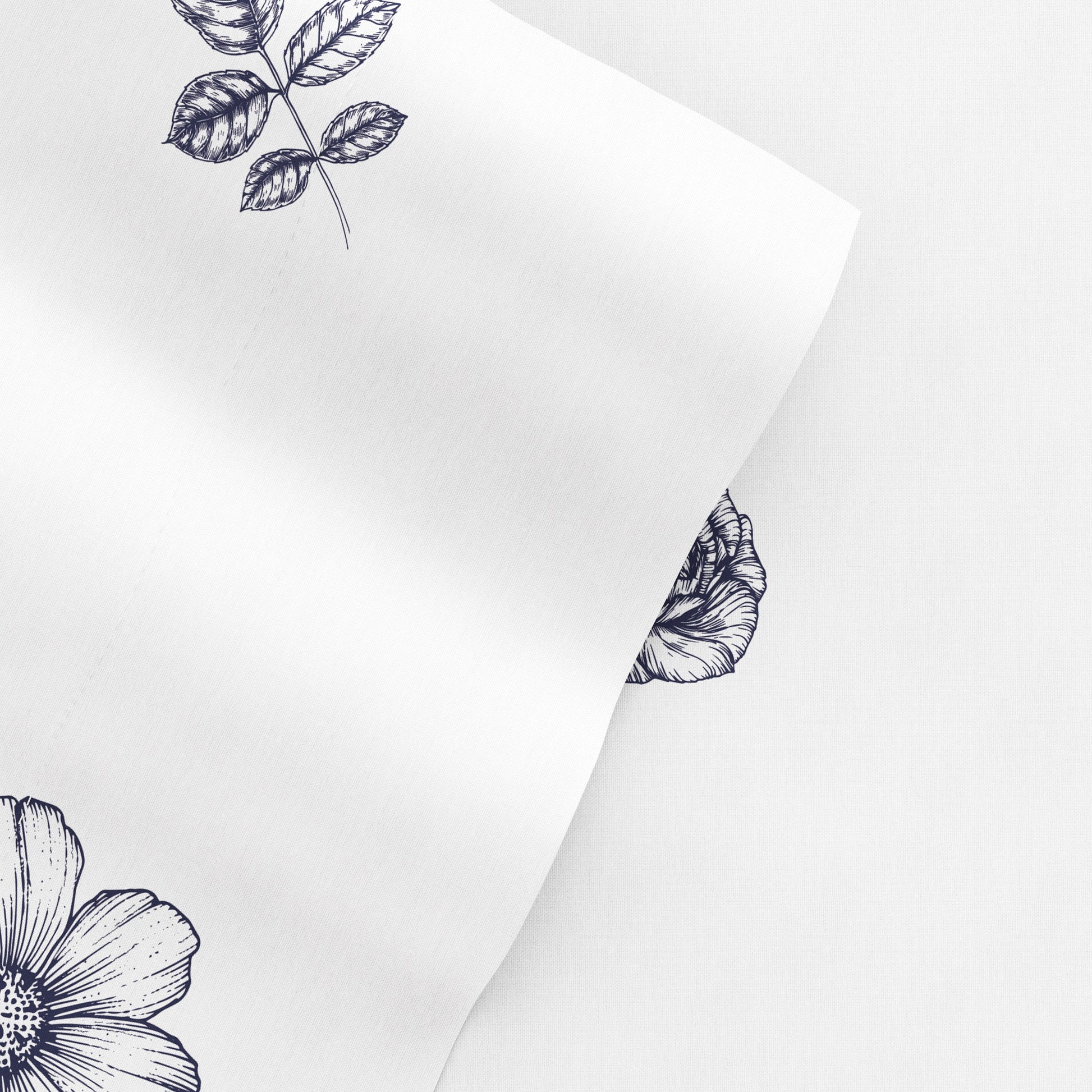 Indigo Flowers Pattern 4-Piece Sheet Set (Sale) - Linens And Hutch