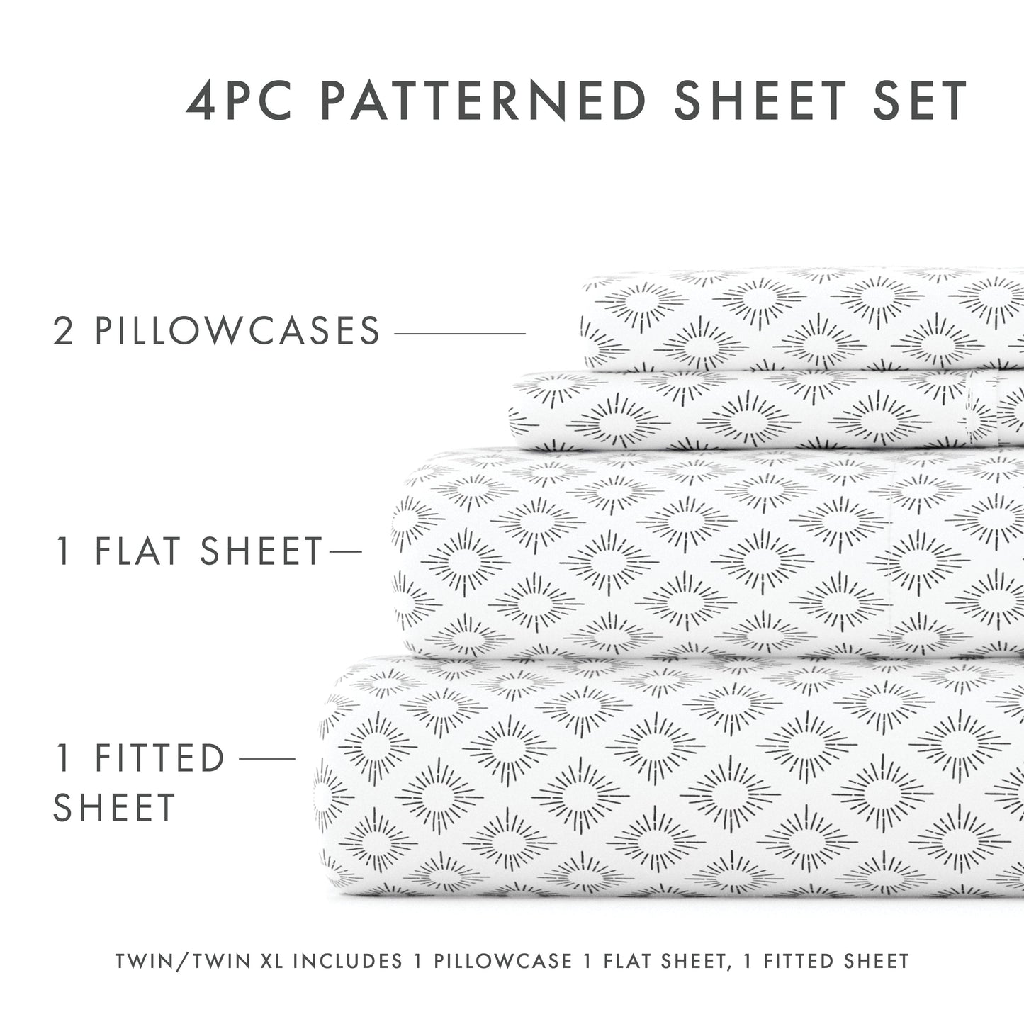 Polaris Pattern 4-Piece Sheet Set (Sale) - Linens And Hutch