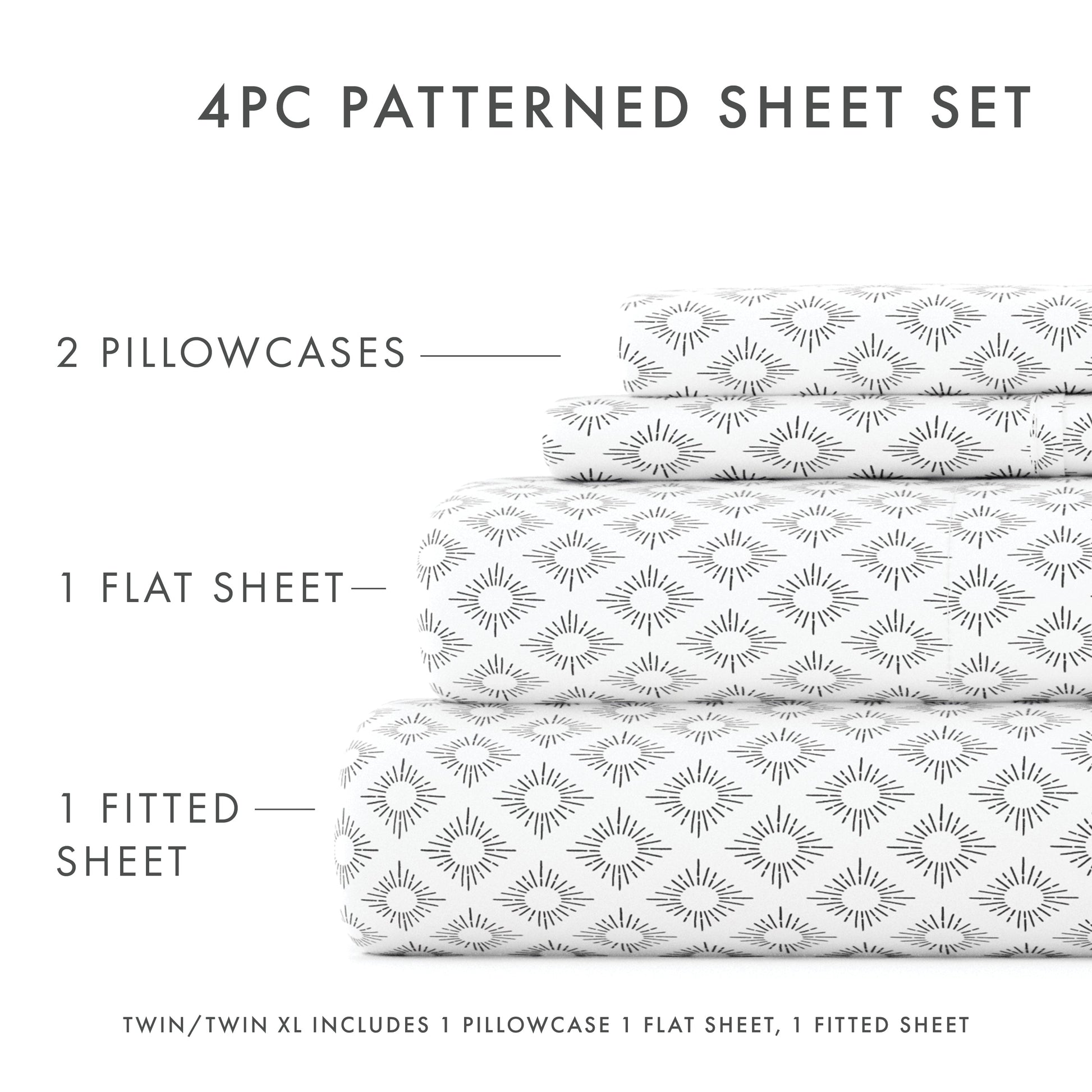 Polaris Pattern 4-Piece Sheet Set (Sale) - Linens And Hutch